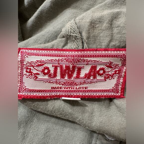 Johnny Was Vintage Tunic/ Dress Floral Embroidered Botton Front Pockets Green - Picture 8 of 9